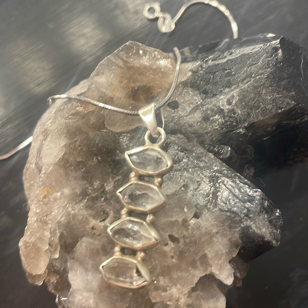 925 Herkimer Diamond sterling silver necklace